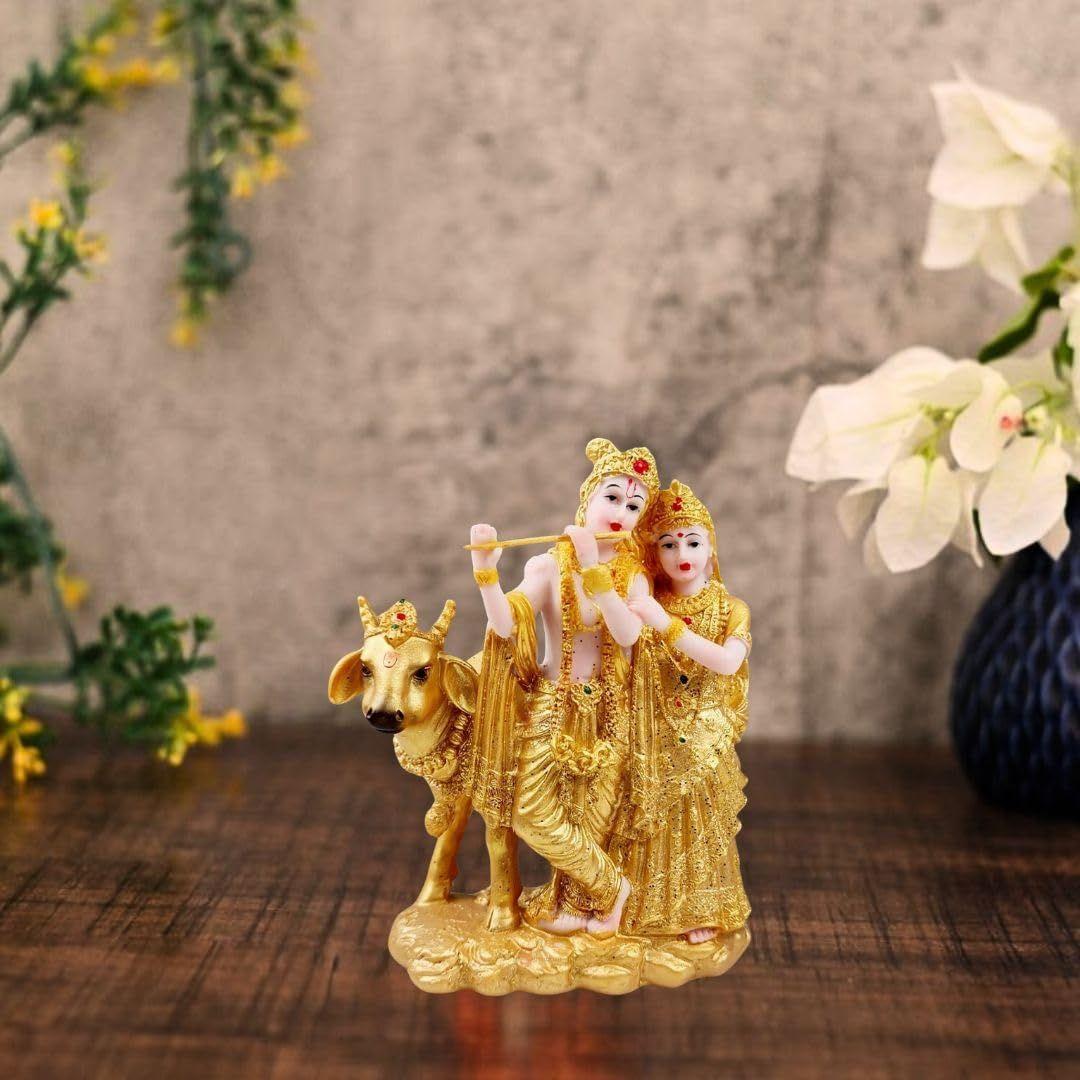1 Pcs Shree Radha Krishna Idol-Gold Murti Statue Decor,Office,car Dashboard, Mandir, Table Showpiece, | Gift for Him
1 Pcs Shree Radha Krishna Idol-Gold Murti Statue Decor,Office,car Dashboard, Mandir, Table Showpiece, | Gift for Him