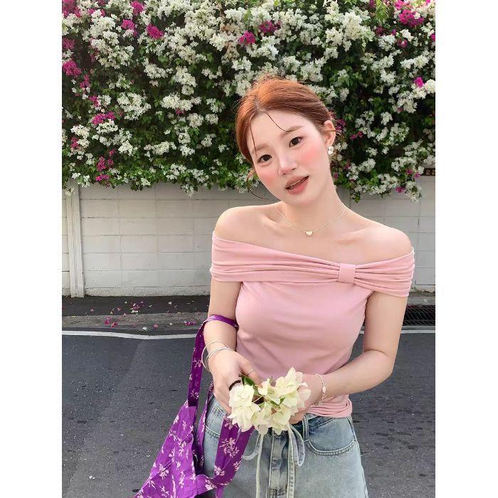 Design sense Korean niche one-word collar T-shirt female slim and thin summer ins off-the-shoulder sexy student top L (recommended 57.5-65kg ) рожевий
Design sense Korean niche one-word collar T-shirt female slim and thin summer ins off-the-shoulder sexy student top L (recommended 57.5-65kg ) рожевий