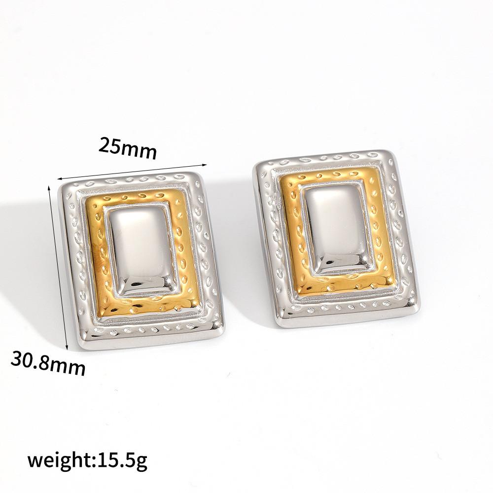 Geometric Stainless Steel Earrings For Women Titanium Plated Fashion Accessory Style C
Geometric Stainless Steel Earrings For Women Titanium Plated Fashion Accessory Style C