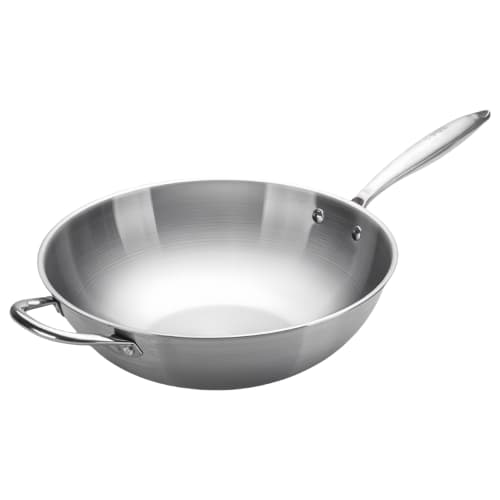 Stainless steel wok, stainless steel frying pan, professional-grade wok, kitchenware (flat-bottomed pot with edges (32cm))
Stainless steel wok, stainless steel frying pan, professional-grade wok, kitchenware (flat-bottomed pot with edges (32cm))