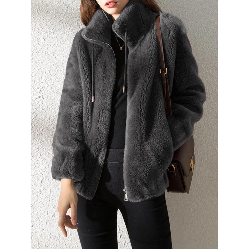 Новые осенне-зимние куртки для женщин, плюшевое утолщенное двухстороннее кашемировое теплое пальто с лацканами, корейская женская одежда из искусственного меха L серый
Новые осенне-зимние куртки для женщин, плюшевое утолщенное двухстороннее кашемировое теплое пальто с лацканами, корейская женская одежда из искусственного меха L серый