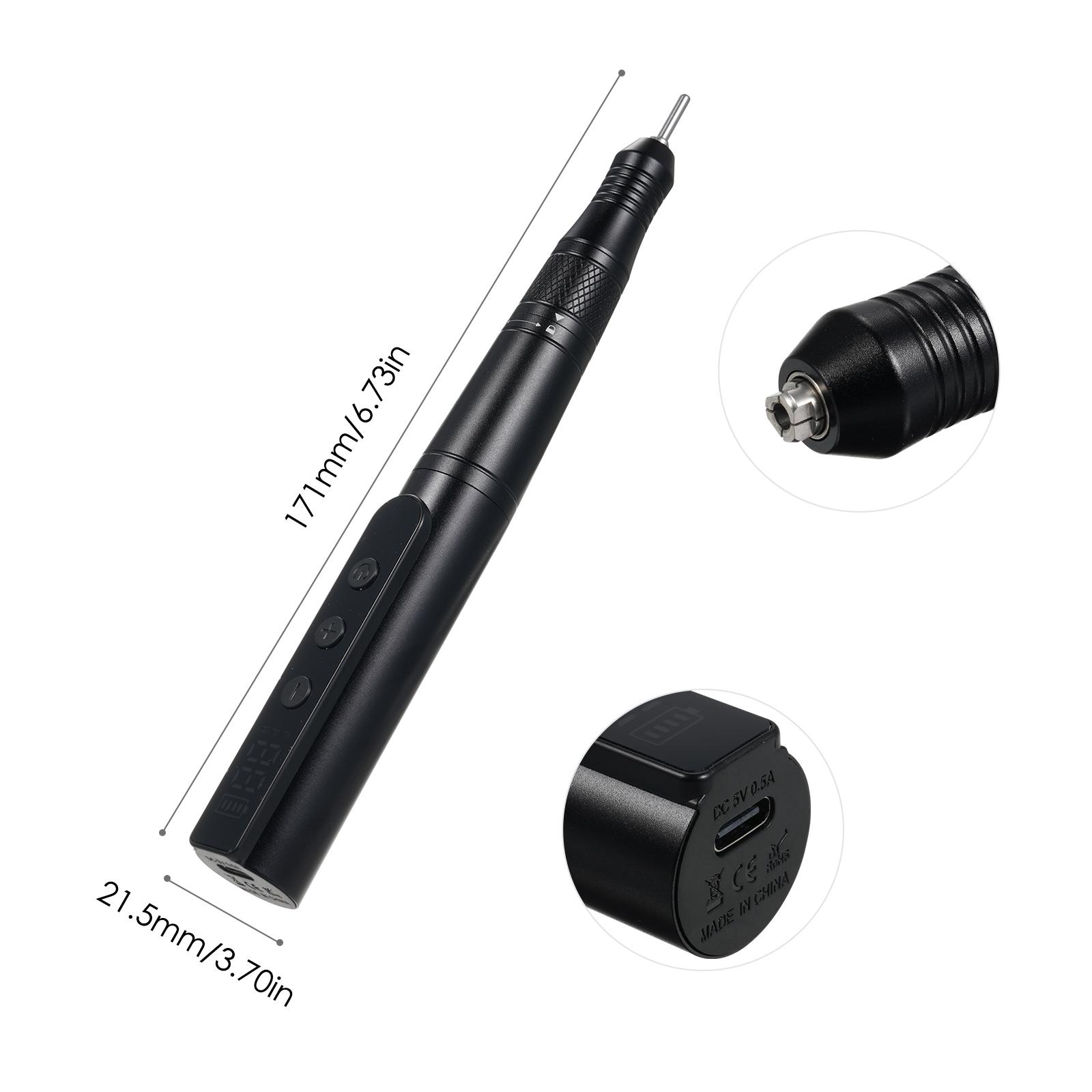 Electric Nail Polish Kit, 35,000 RPM Rechargeable Nail Drill Pen with 6 Drill Bits and Sanding Bands, for Home Use in Manicure and Pedicure Salon
Electric Nail Polish Kit, 35,000 RPM Rechargeable Nail Drill Pen with 6 Drill Bits and Sanding Bands, for Home Use in Manicure and Pedicure Salon