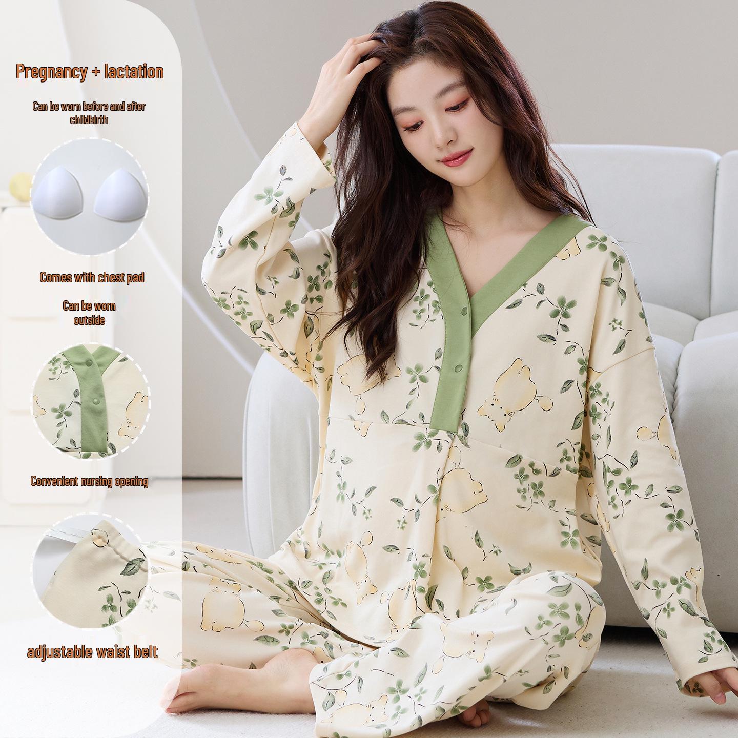 Большой размер, пижама для беременных с нагрудными вкладышами для осени/зимы - Женский послеродовой набор для кормления и домашней одежды XXXL (150-170 jin)
Большой размер, пижама для беременных с нагрудными вкладышами для осени/зимы - Женский послеродовой набор для кормления и домашней одежды XXXL (150-170 jin)