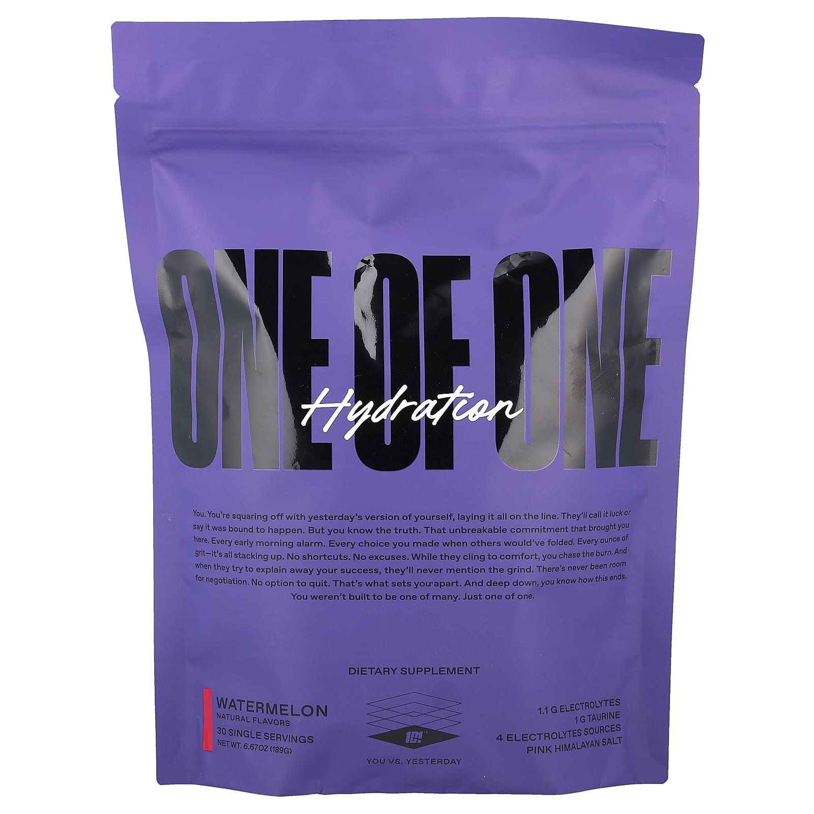 ONE OF ONE, Hydration, Watermelon, 30 Count, 189g (6.67oz)
ONE OF ONE, Hydration, Watermelon, 30 Count, 189g (6.67oz)