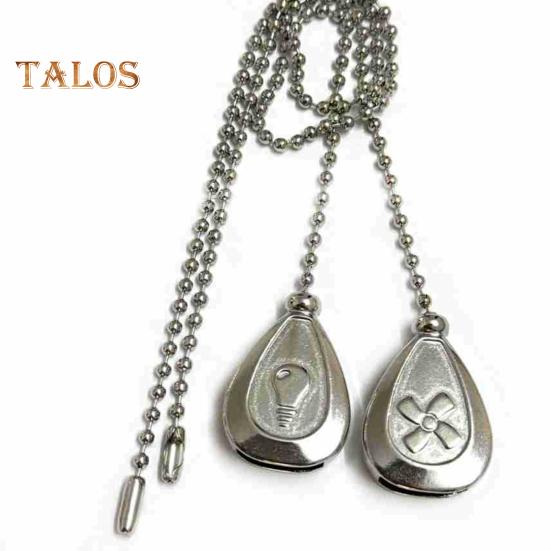 2 шт. удлинитель цепи для потолочного вентилятора, прочный сплав, декоративные тяги для освещения, удлинитель цепи с бисером и соединителем, подвеска в форме капли серебряный