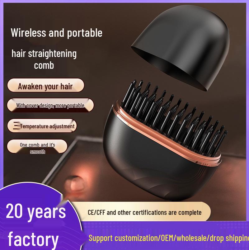 Портативная аккумуляторная беспроводная расческа-выпрямитель для волос - Бережная к волосам, Идеально подходит для общежития или путешествий Dreamy Pink
Портативная аккумуляторная беспроводная расческа-выпрямитель для волос - Бережная к волосам, Идеально подходит для общежития или путешествий Dreamy Pink