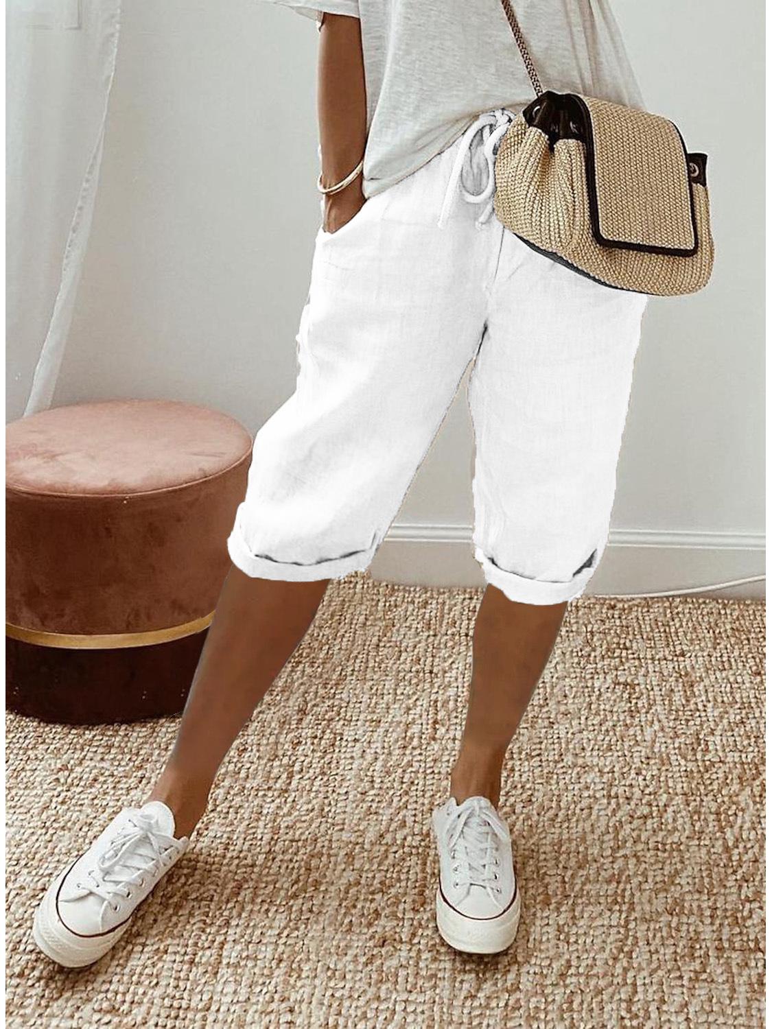 2023 Women s Cotton-Linen Elastic Pocket Casual Pants and Shorts XL белый
2023 Women s Cotton-Linen Elastic Pocket Casual Pants and Shorts XL белый