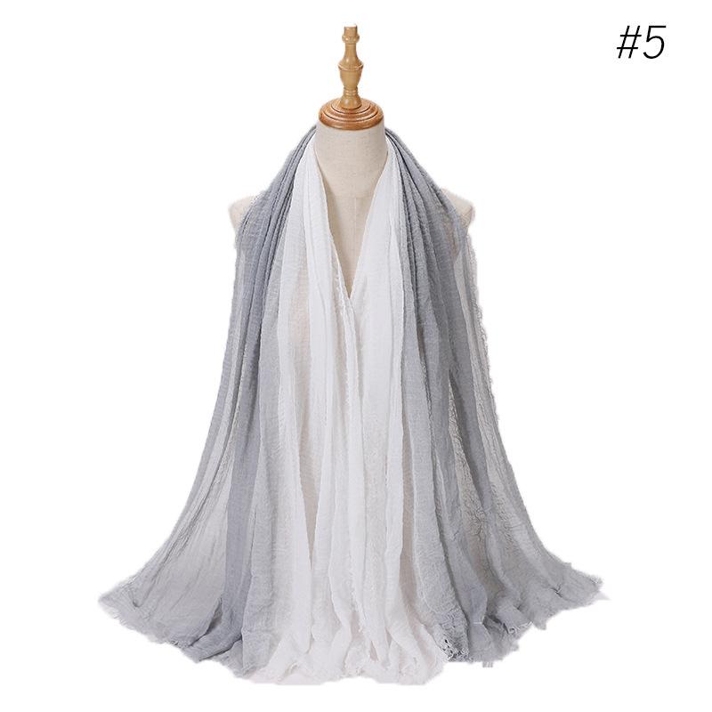 Gradient Color Cotton Linen Scarf Travel Camping Shade Long Scarves Shawl Head Wraps Headscarf Neckerchief Women Muslim Hijabs
Gradient Color Cotton Linen Scarf Travel Camping Shade Long Scarves Shawl Head Wraps Headscarf Neckerchief Women Muslim Hijabs