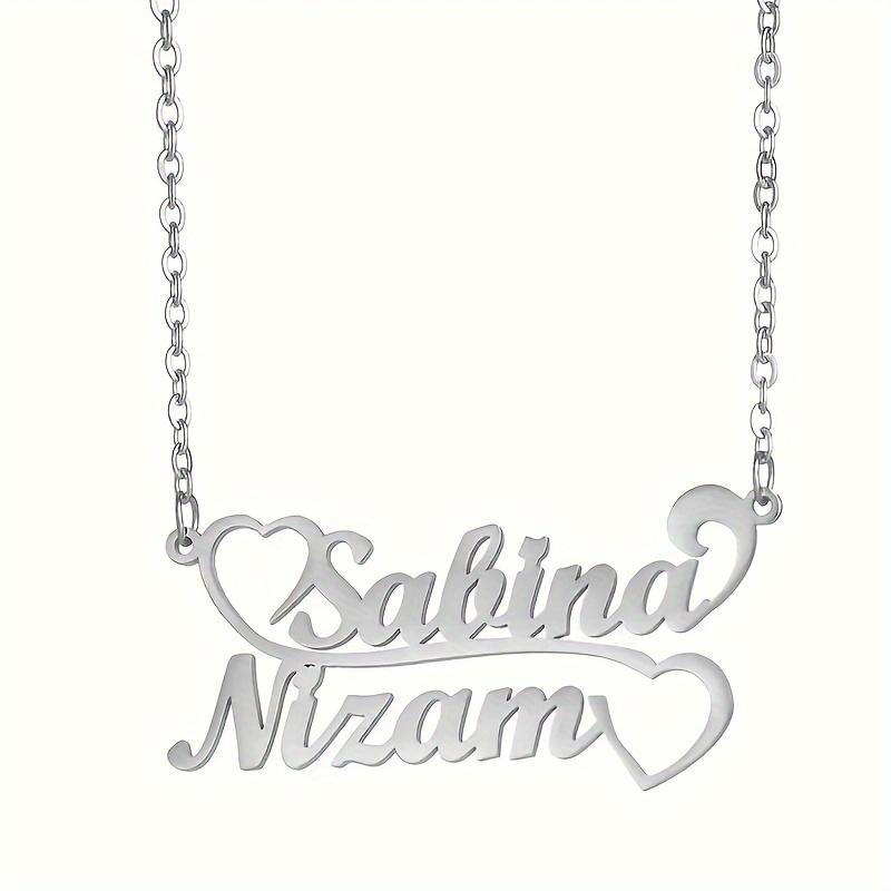 Индивидуальные ожерелья-сердца с двумя именами для женщин, золотистого цвета, из нержавеющей стали, персонализированное ожерелье с подвеской-именем, свадебное украшение, подарок
Индивидуальные ожерелья-сердца с двумя именами для женщин, золотистого цвета, из нержавеющей стали, персонализированное ожерелье с подвеской-именем, свадебное украшение, подарок