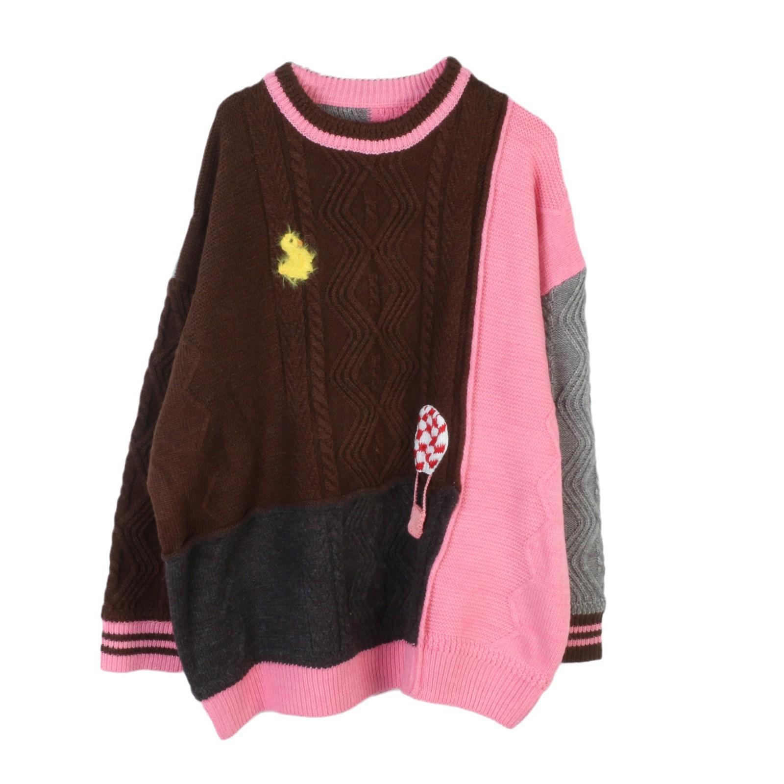 Design Sense Duck Hot Air Balloon Color Block Cable Knit Sweater - 2024 Autumn/Winter Trend Top Large
Design Sense Duck Hot Air Balloon Color Block Cable Knit Sweater - 2024 Autumn/Winter Trend Top Large