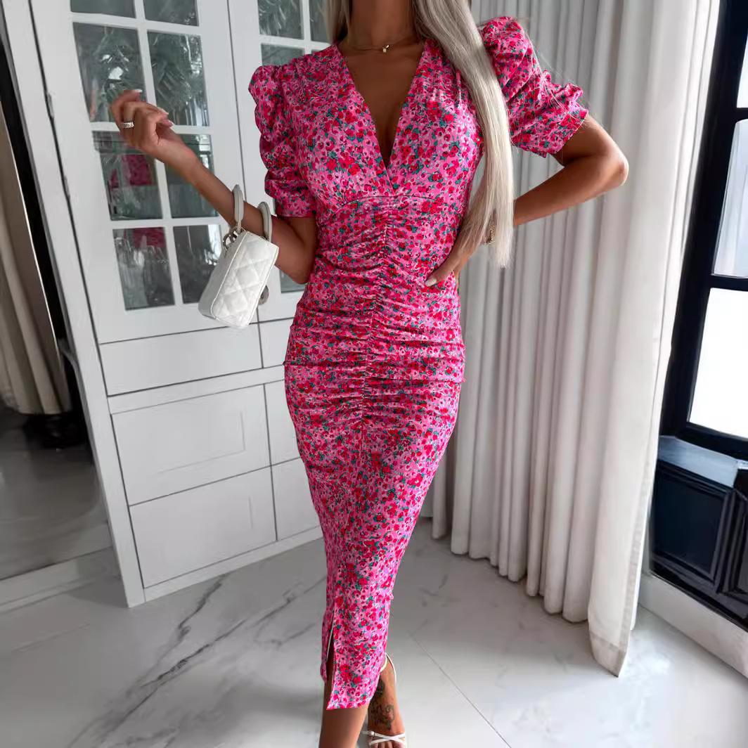 GMXIA Весна/лето Короткие рукава Цветочные платья Платья с глубоким V-образным вырезом XL
GMXIA Весна/лето Короткие рукава Цветочные платья Платья с глубоким V-образным вырезом XL