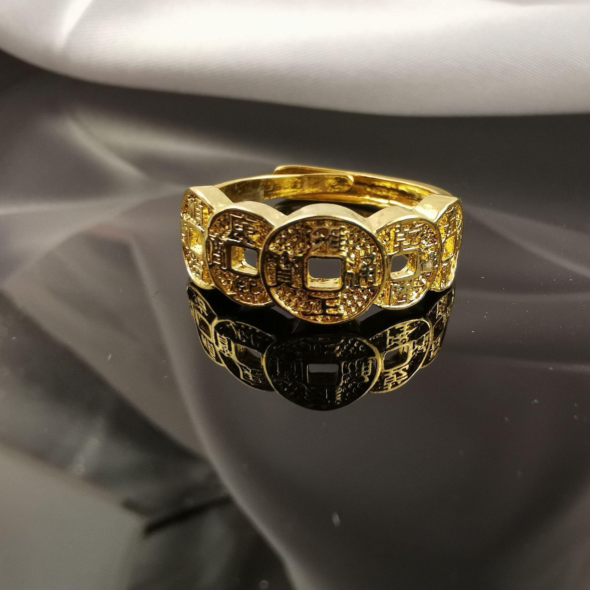 Recruiting Wealth and Bringing Wealth, the Five Emperors Money Is Rolling In. Retro Couple Rings for Men and Women one size(US size 6-13)
Recruiting Wealth and Bringing Wealth, the Five Emperors Money Is Rolling In. Retro Couple Rings for Men and Women one size(US size 6-13)