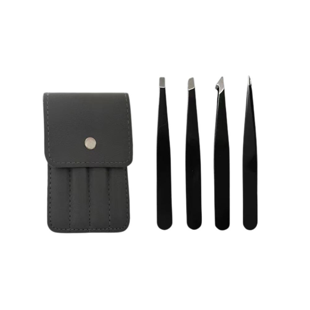 4PCS/Set Stainless Steel Slanted Tweezers Set Pointed Tip With Storage Bag Beard Tweezers Portable Hair Removal Tweezers чёрный
4PCS/Set Stainless Steel Slanted Tweezers Set Pointed Tip With Storage Bag Beard Tweezers Portable Hair Removal Tweezers чёрный