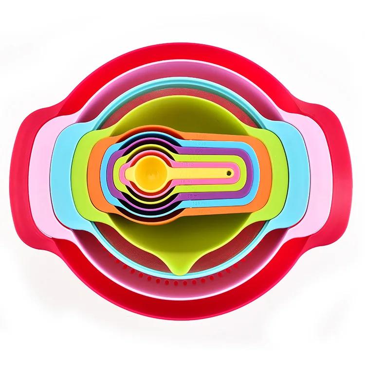 10 шт./набор Радужные миски для смешивания Миски для гнездования Штабелируемые Мерные чашки Сито Дуршлаг Многофункциональный Дуршлаг Салат Инструмент для выпечки
10 шт./набор Радужные миски для смешивания Миски для гнездования Штабелируемые Мерные чашки Сито Дуршлаг Многофункциональный Дуршлаг Салат Инструмент для выпечки