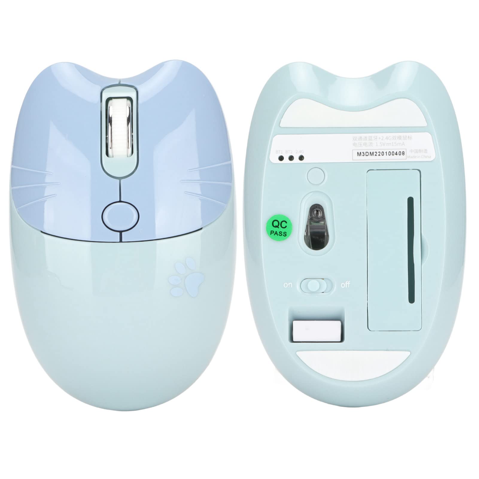 Cute Cat Colorful Bluetooth Bluetooth and Wireless Mouse with DPI for and Desktops Mouse, Dual-Mode 2.4G 800/1200/1600 Adjustable, PCs, Laptops, синій
Cute Cat Colorful Bluetooth Bluetooth and Wireless Mouse with DPI for and Desktops Mouse, Dual-Mode 2.4G 800/1200/1600 Adjustable, PCs, Laptops, синій