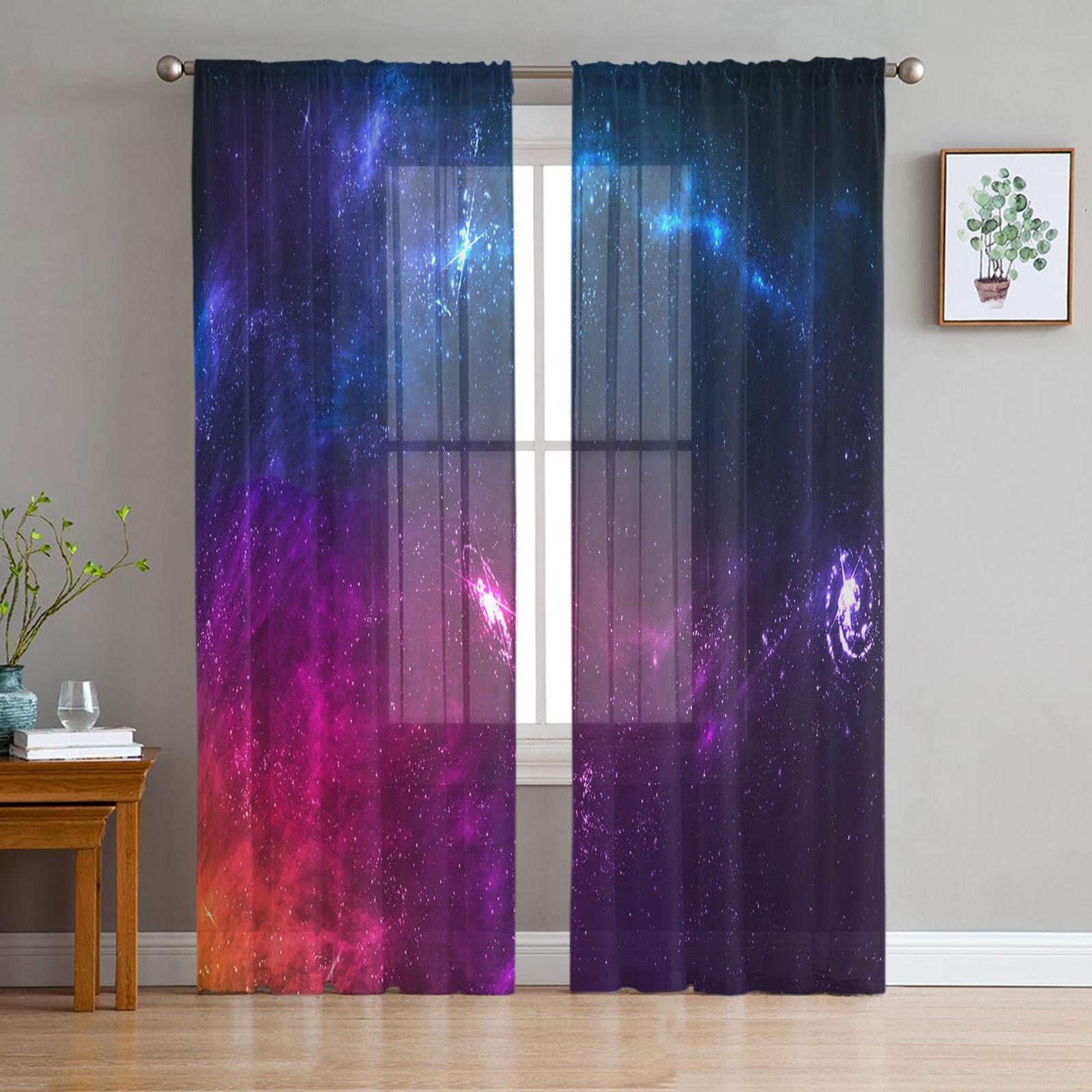 Starry Sky Moon Stars Beautiful Trees Tulle Curtains Living Room Decoration Chiffon Voile Kitchen Bedroom Curtain Sheer For Sitting Made Of Polyester W100*H130(CM)-Rod Pocket&2PCS
Starry Sky Moon Stars Beautiful Trees Tulle Curtains Living Room Decoration Chiffon Voile Kitchen Bedroom Curtain Sheer For Sitting Made Of Polyester W100*H130(CM)-Rod Pocket&2PCS