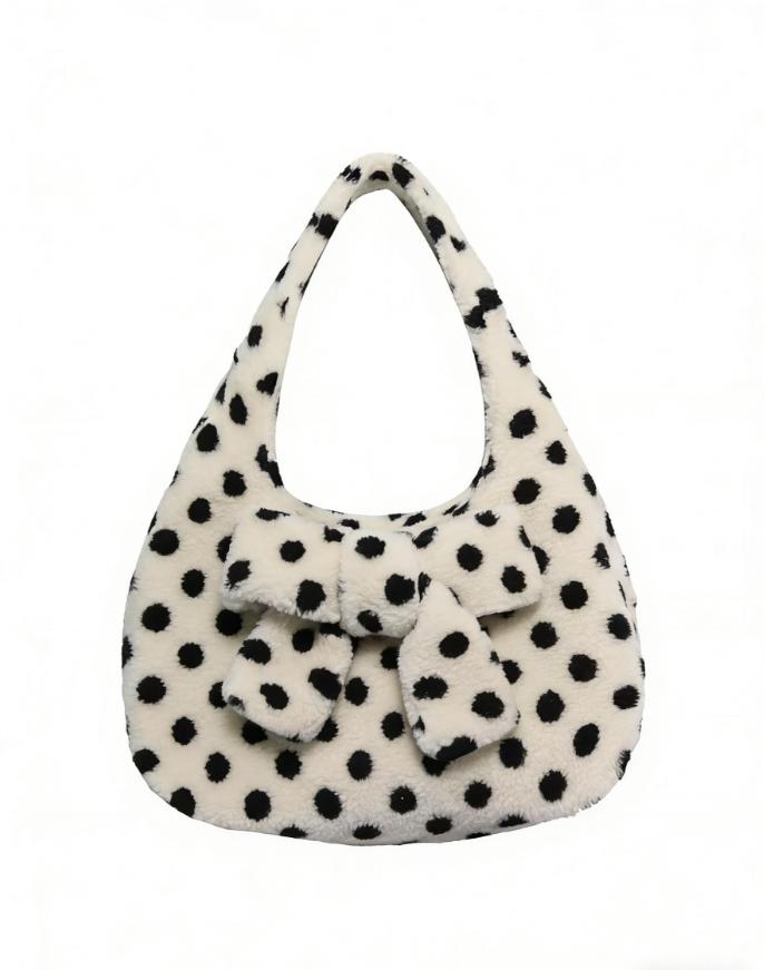 Japanese Sweet Cute Bow Tote Bag Women Plush Polka Dot Large Capacity Shoulder Bags Ladies Harajuku Versatile Daily Underarm Bag 50x32cm чёрный
Japanese Sweet Cute Bow Tote Bag Women Plush Polka Dot Large Capacity Shoulder Bags Ladies Harajuku Versatile Daily Underarm Bag 50x32cm чёрный
