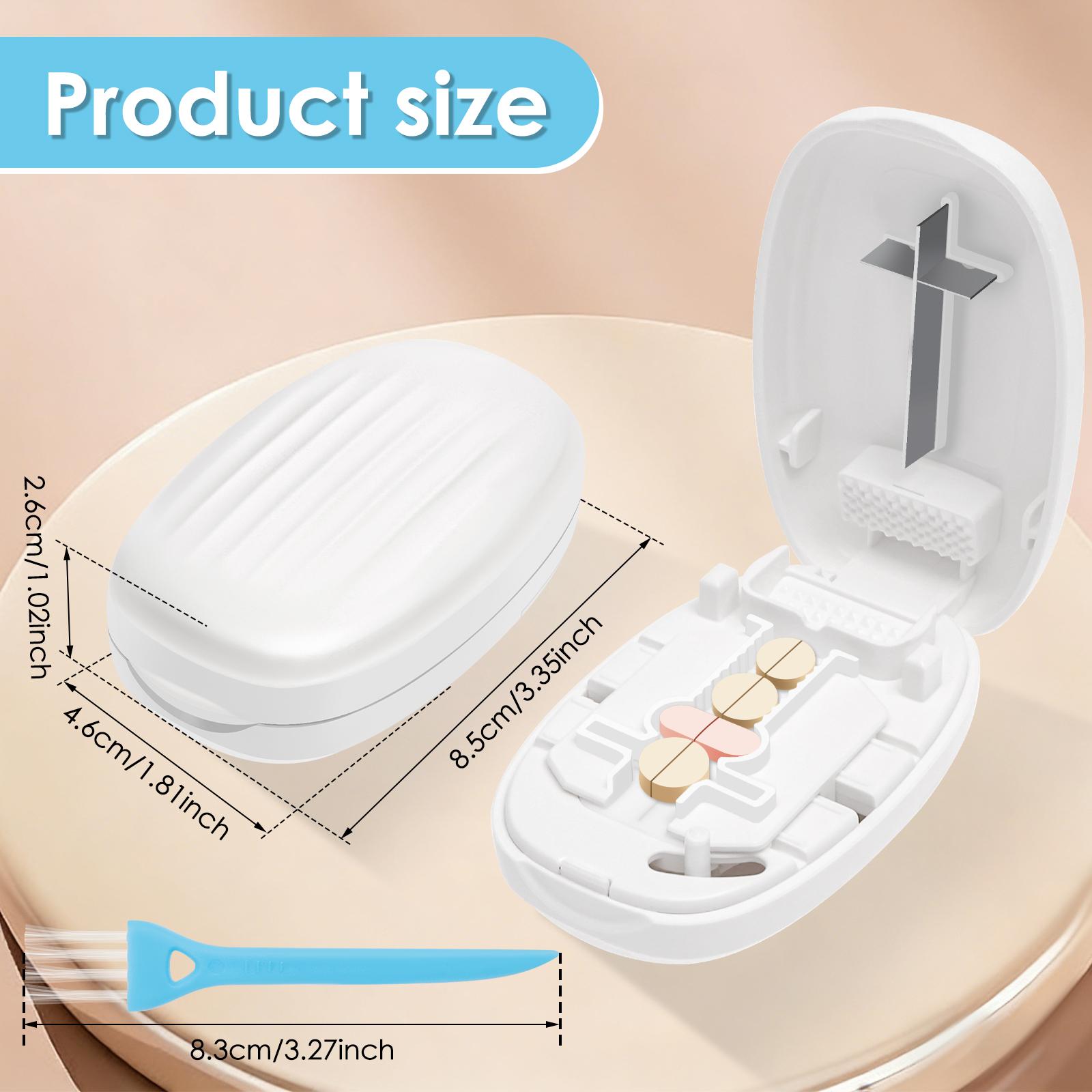 Pill Cutter Splitter 1/2 1/4 Precise Portable Medicine Organizer with Cleaning Brush Cutting and Storage 2 in 1 Pill Splitter
Pill Cutter Splitter 1/2 1/4 Precise Portable Medicine Organizer with Cleaning Brush Cutting and Storage 2 in 1 Pill Splitter
