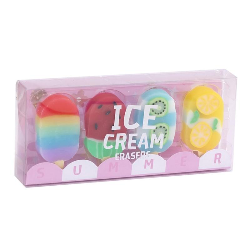 4PCS Fun Ice Cream Shaped Eraser Creative Ice-Lolly Art Erasers Easy Erasing For Kids Student Writing Drawing Sketching 1
4PCS Fun Ice Cream Shaped Eraser Creative Ice-Lolly Art Erasers Easy Erasing For Kids Student Writing Drawing Sketching 1