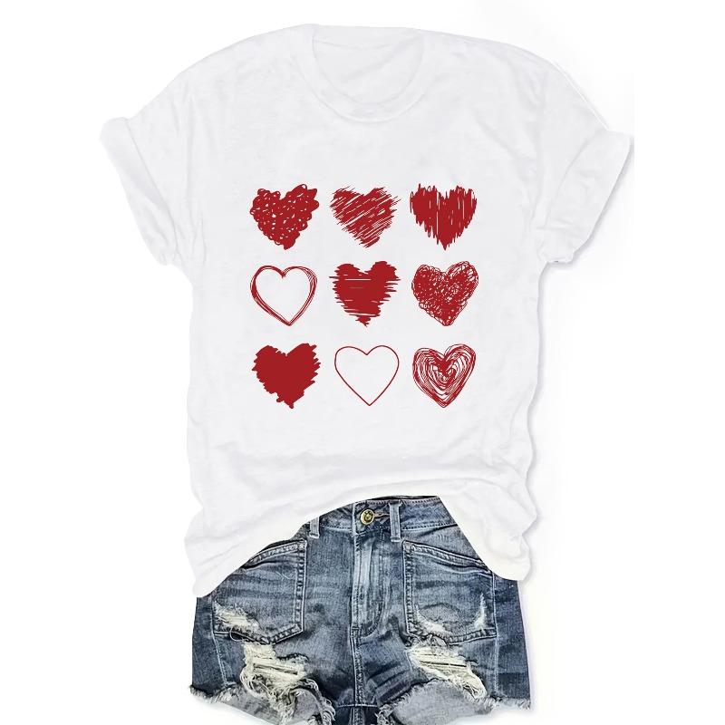 European Size Valentine s Day Women s Green Heart Print T-Shirt- Casual Round Neck Short Sleeve Top, Machine Washable- Perfect for Spring and Summer 4XL
European Size Valentine s Day Women s Green Heart Print T-Shirt- Casual Round Neck Short Sleeve Top, Machine Washable- Perfect for Spring and Summer 4XL