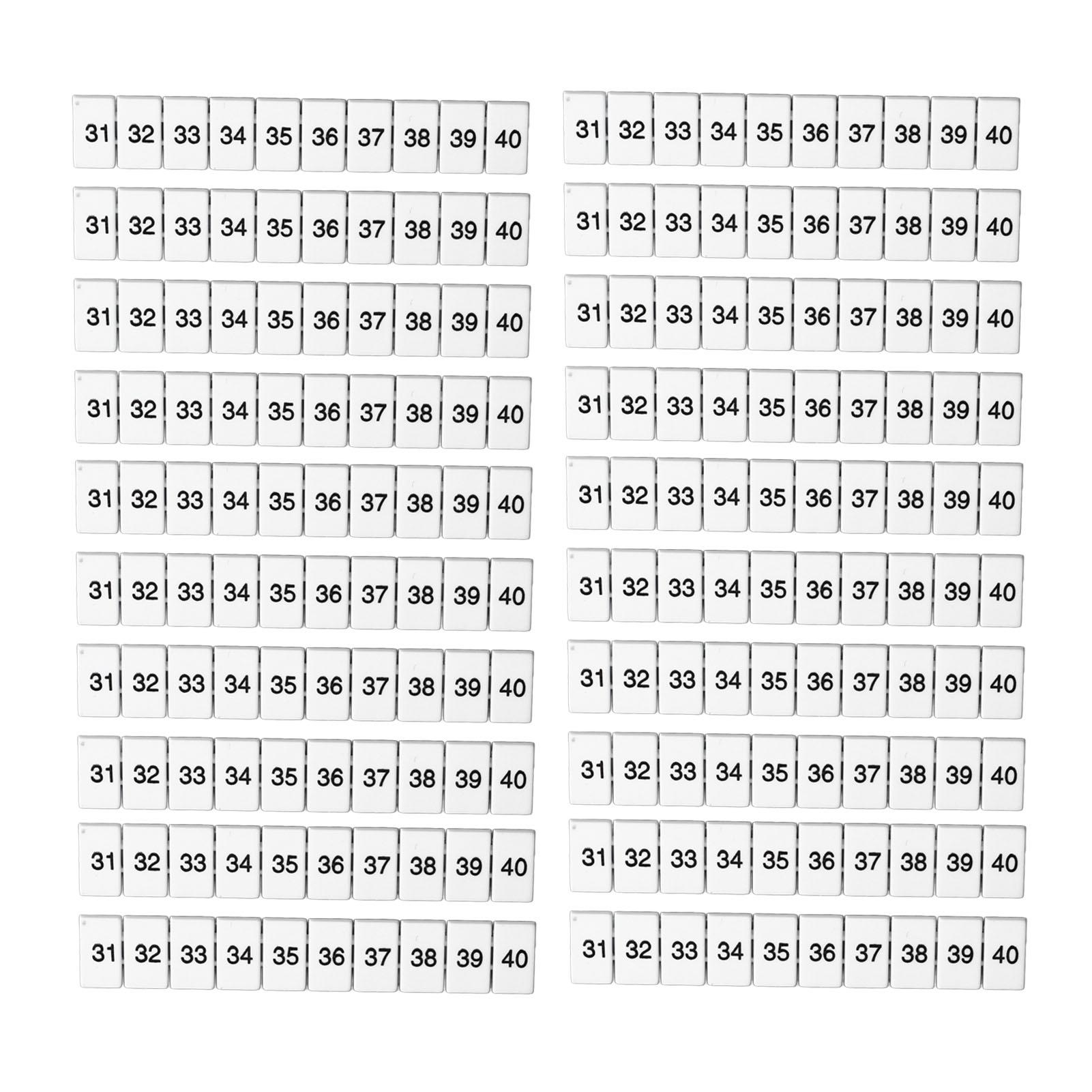 100Pcs Terminal Marker Strip Blocks Labels Marking Tags Mark Bar Heat Resistant Nylon ZB6 31‑40
100Pcs Terminal Marker Strip Blocks Labels Marking Tags Mark Bar Heat Resistant Nylon ZB6 31‑40