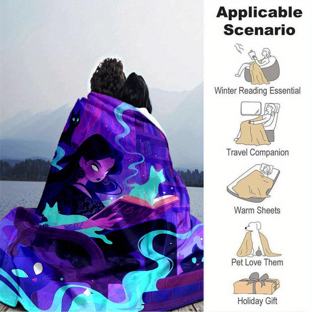1pc Flannel Blanket, Magic,Cats,Reading Pattern Printed Blanket, Sofa Bed Sofa Car Office Camping Travel Warm And Comfortable Soft Blanket, 150x180cm
1pc Flannel Blanket, Magic,Cats,Reading Pattern Printed Blanket, Sofa Bed Sofa Car Office Camping Travel Warm And Comfortable Soft Blanket, 150x180cm