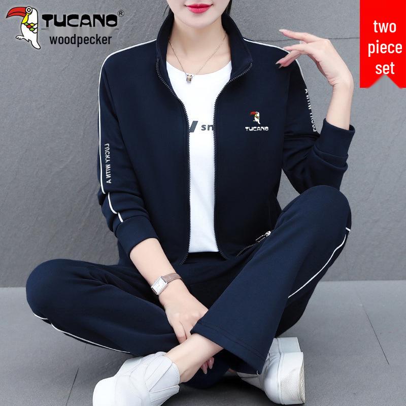 Жіночий кардиган з капюшоном та спортивний костюм-трійка Woodpecker для весни та осені - Вільний повсякденний одяг для матерів середнього віку. 3XL (140-155 kg)
Жіночий кардиган з капюшоном та спортивний костюм-трійка Woodpecker для весни та осені - Вільний повсякденний одяг для матерів середнього віку. 3XL (140-155 kg)