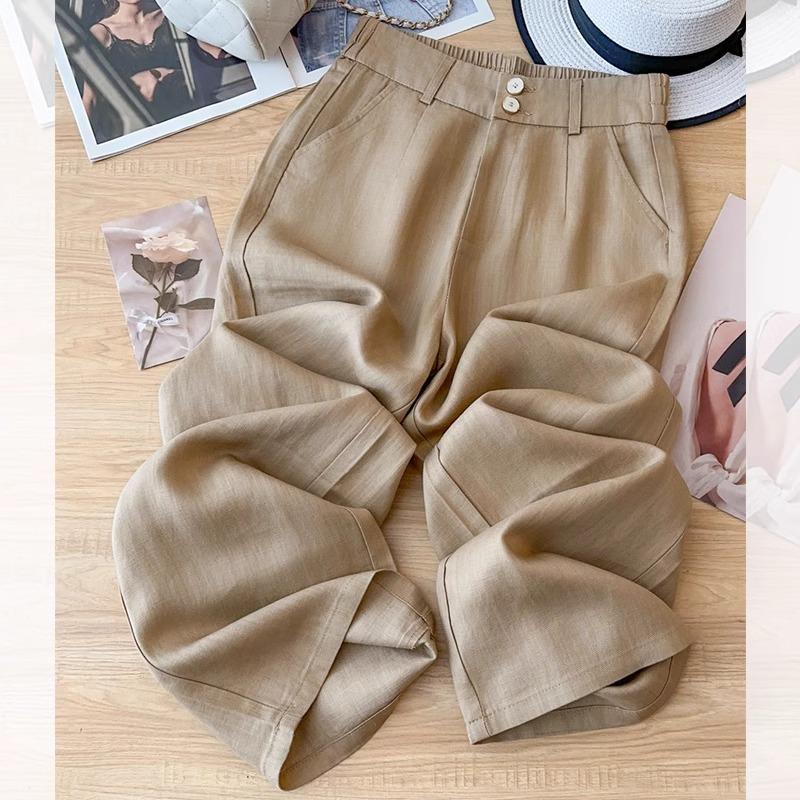 Khaki High-Waisted Wide-Leg Pants for Women - Spring/Summer 2025: Versatile, Slimming, Loose-Fit, Nine-Point Length XL (115-125 jin)
Khaki High-Waisted Wide-Leg Pants for Women - Spring/Summer 2025: Versatile, Slimming, Loose-Fit, Nine-Point Length XL (115-125 jin)