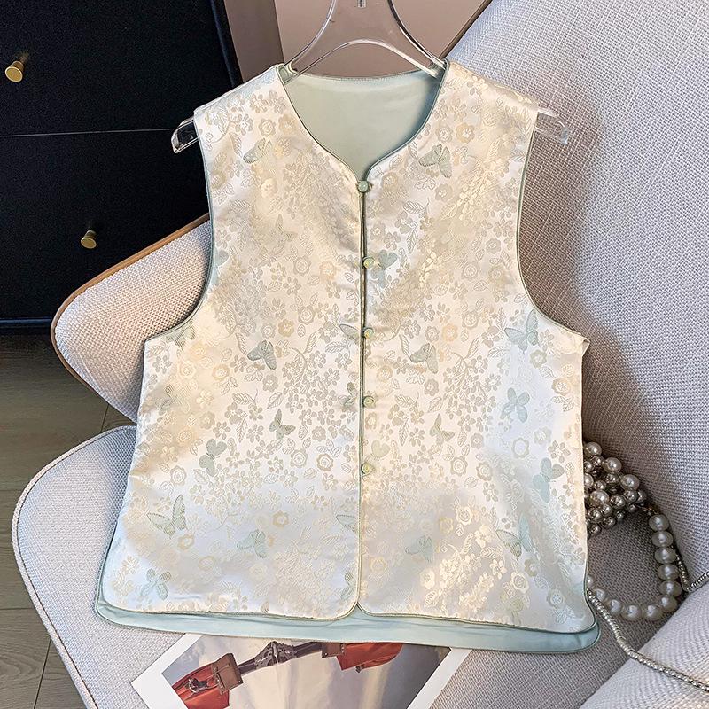 2025 Summer Women s Retro Frog Button Jacquard Vest - Sleeveless National Tide Cardigan Small
2025 Summer Women s Retro Frog Button Jacquard Vest - Sleeveless National Tide Cardigan Small