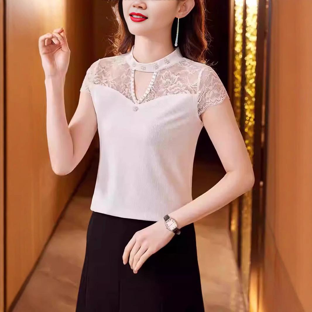 Women s Lace Patchwork Short Sleeve High Neck Blouse - Summer 2025 Fashionable Slim Fit Top 2XL чёрный
Women s Lace Patchwork Short Sleeve High Neck Blouse - Summer 2025 Fashionable Slim Fit Top 2XL чёрный