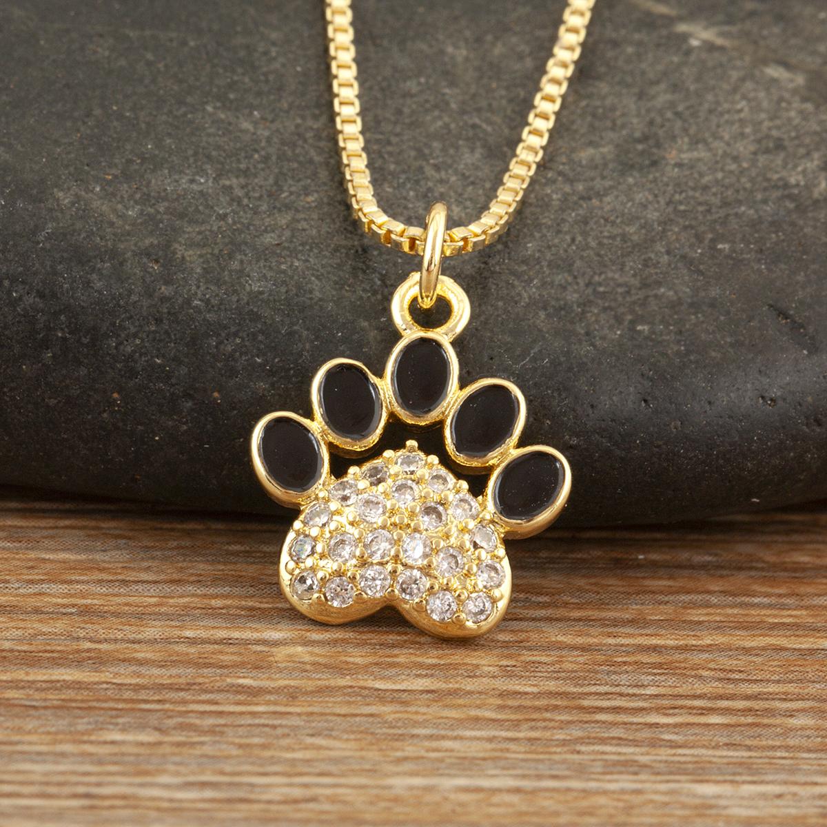 Nidin Fashion Cute Cat Paw Shape Charm Pendant Necklace For Women Female Love Heart Full Shine Zircon DIY Jewelry Accessories чорний
Nidin Fashion Cute Cat Paw Shape Charm Pendant Necklace For Women Female Love Heart Full Shine Zircon DIY Jewelry Accessories чорний