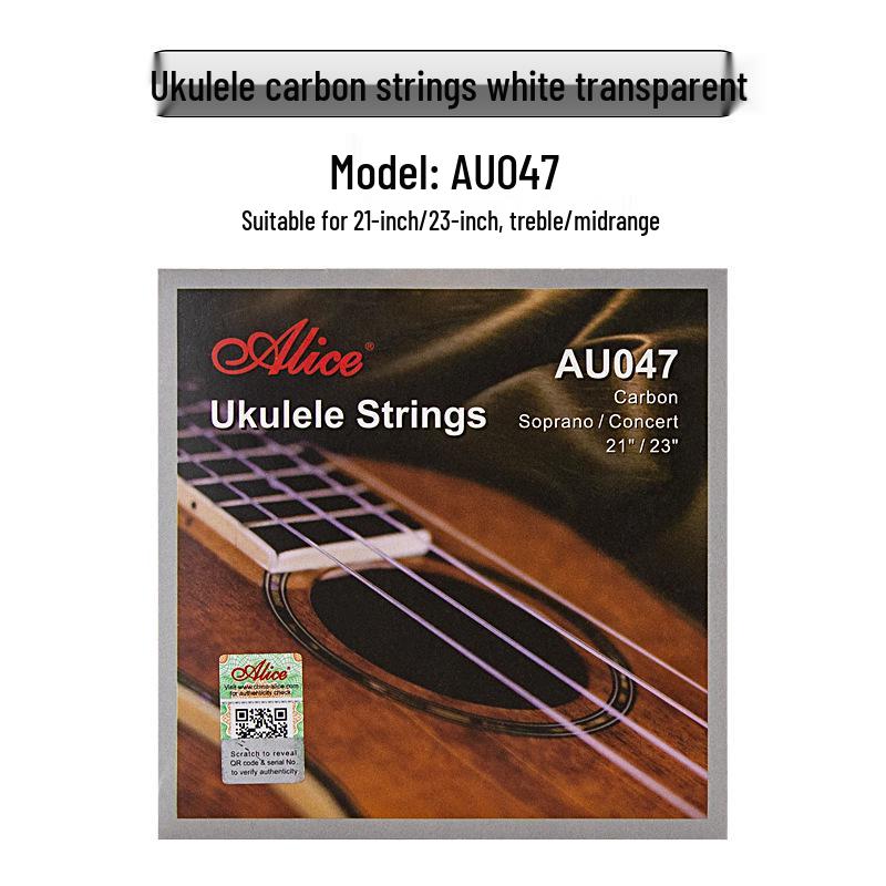 Alice Carbon Fiber Ukulele Strings, 21/23/26 Inch, Four-String, Universal Fit
Alice Carbon Fiber Ukulele Strings, 21/23/26 Inch, Four-String, Universal Fit