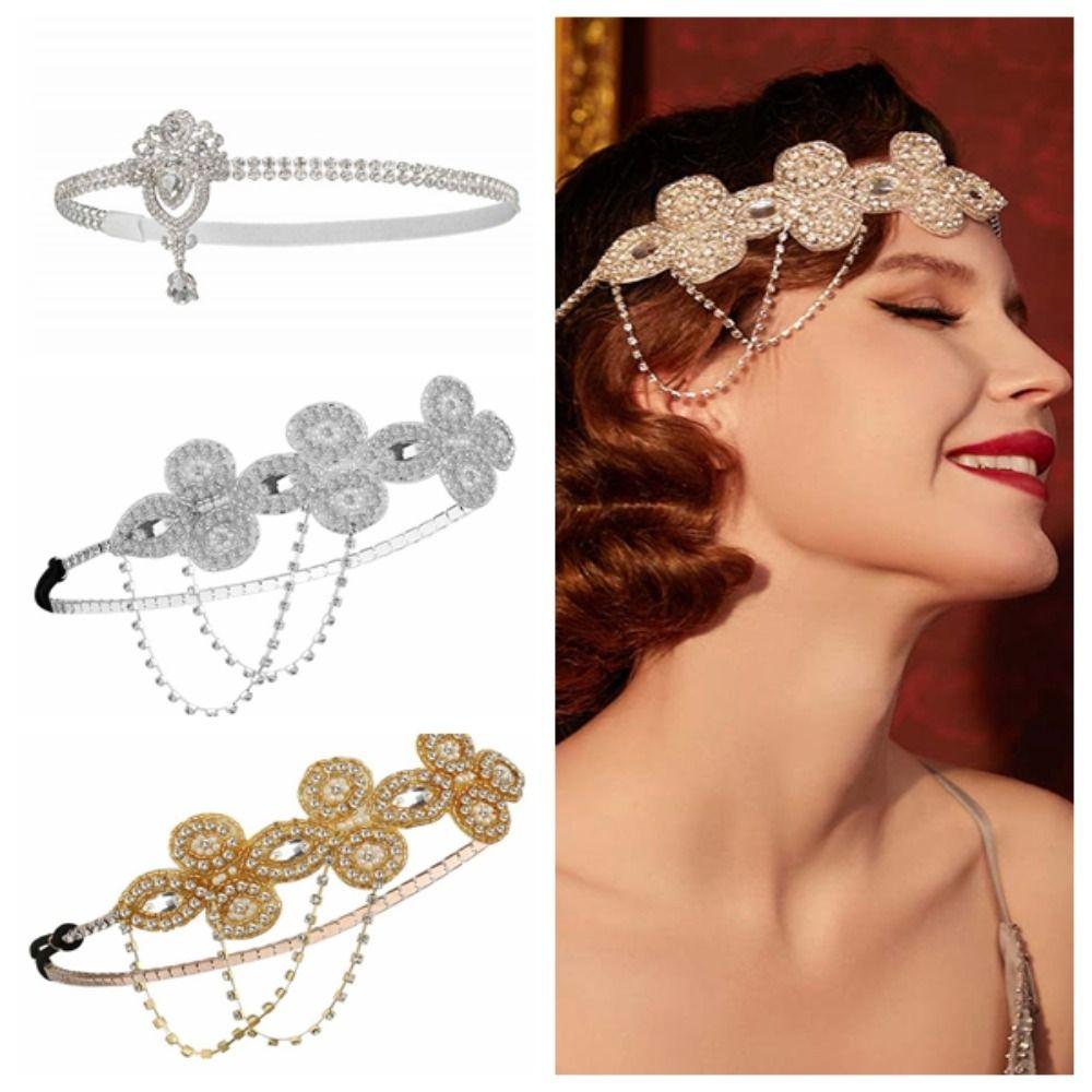 Beaded Zinc Zinc Alloy Rhinestone Headband Elegant Tassel Chain Hairband Photography Props Style 2
Beaded Zinc Zinc Alloy Rhinestone Headband Elegant Tassel Chain Hairband Photography Props Style 2