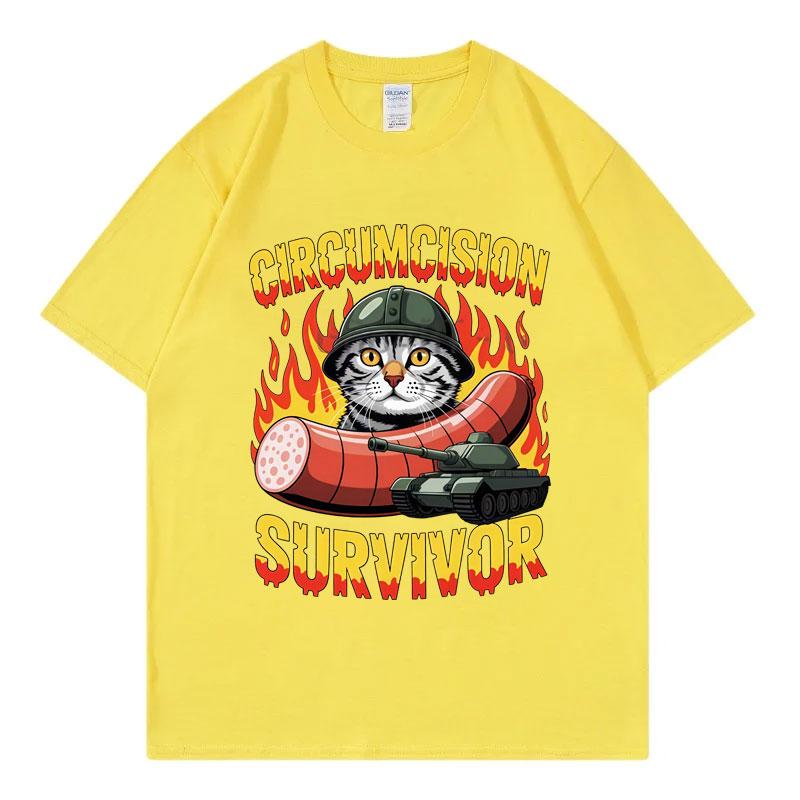 Circumcision Survivor Funny Cat Meme Graphic T Shirts Harajuku Y2k Short Sleeve T-shirts Unisex Women Casual Loose Cotton T-shirt 4XL
Circumcision Survivor Funny Cat Meme Graphic T Shirts Harajuku Y2k Short Sleeve T-shirts Unisex Women Casual Loose Cotton T-shirt 4XL