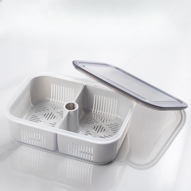 Compartmentalized Refrigerator Storage Box Vegetable Food-grade Preservation Box Freezer Box Hollow-2 points серый
Compartmentalized Refrigerator Storage Box Vegetable Food-grade Preservation Box Freezer Box Hollow-2 points серый
