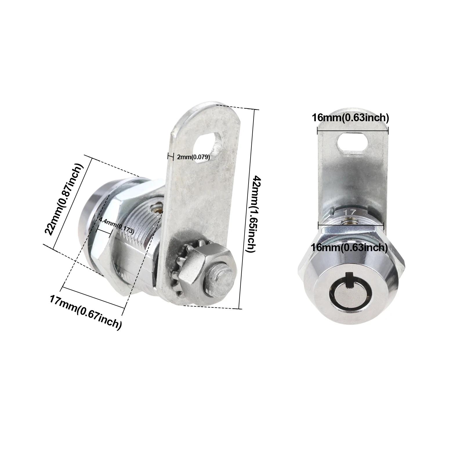 1pc Tubular Cam Lock +1-1/8 5/8 Cylinder Chrome Finish Keyed Alike Key Desk File Drawers Cabinets Enclosures Tool Box RV Door
1pc Tubular Cam Lock +1-1/8 5/8 Cylinder Chrome Finish Keyed Alike Key Desk File Drawers Cabinets Enclosures Tool Box RV Door