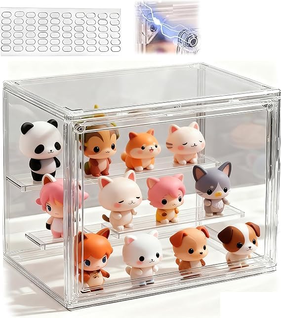 Acrylic Display Case for Transparent Display Collection 28 x 18 x 21 UV Front Magnetic Removable Suitable for Gachapon Stain Tape Included Figures,
Acrylic Display Case for Transparent Display Collection 28 x 18 x 21 UV Front Magnetic Removable Suitable for Gachapon Stain Tape Included Figures,