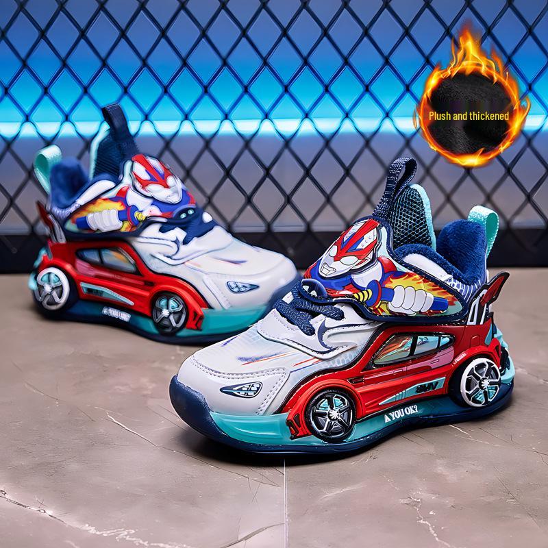 Дитячі зимові бавовняні кросівки для бігу Ultraman з підкладкою з флісу, зі світлом, Зима 2025 29
Дитячі зимові бавовняні кросівки для бігу Ultraman з підкладкою з флісу, зі світлом, Зима 2025 29