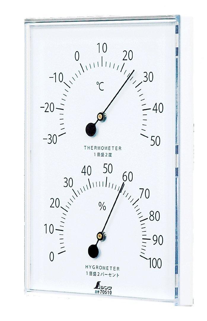 Shinwa Sokutei Thermohygrometer Square White 70510 W-1
Shinwa Sokutei Thermohygrometer Square White 70510 W-1