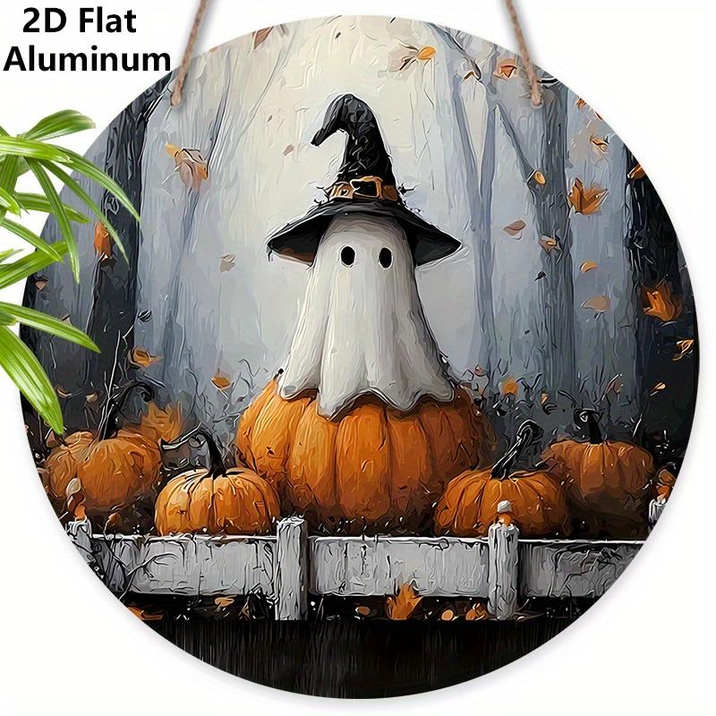 2D Flat Aluminium Oil Painting Style Halloween Sign with Ghosts Pattern - Halloween Figurine Ornaments - Ideal for Front Door, Wall, Porch, Window 7.87×7.87inch
2D Flat Aluminium Oil Painting Style Halloween Sign with Ghosts Pattern - Halloween Figurine Ornaments - Ideal for Front Door, Wall, Porch, Window 7.87×7.87inch