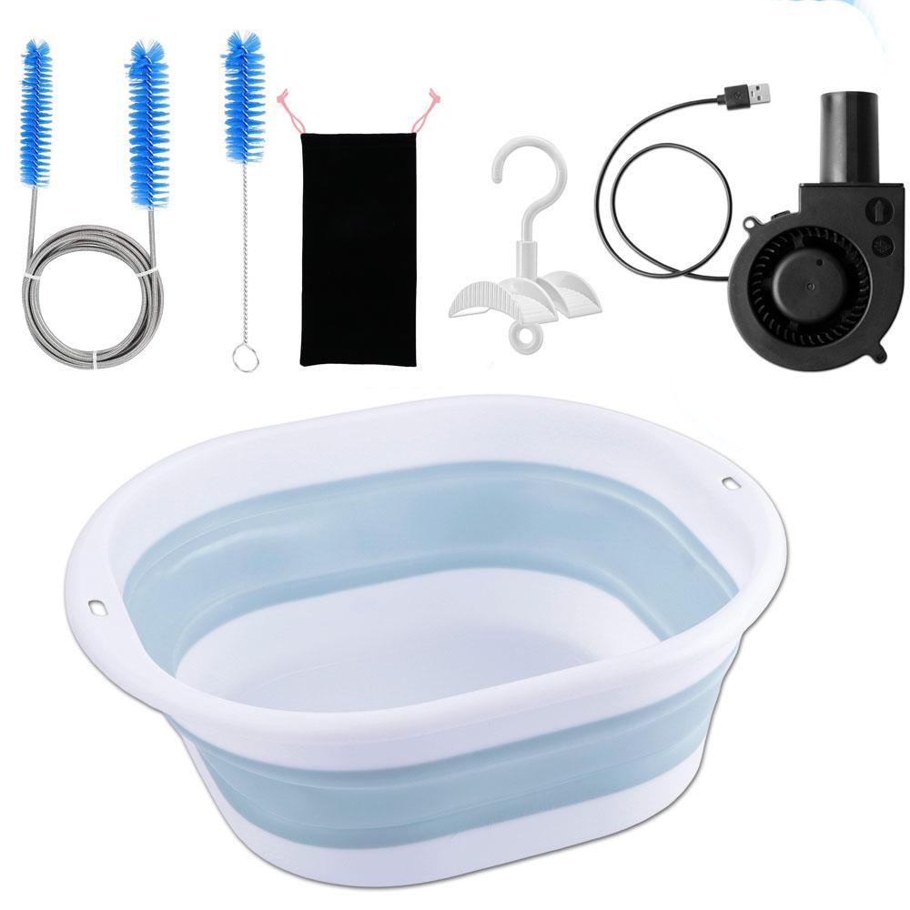 CPAP Cleaning Kit for Hose & Mask, with Hose Dryer, Collapsible Wash Basin & Hose Hanger, 7ft Cleaning Brush , with Storage Bag
CPAP Cleaning Kit for Hose & Mask, with Hose Dryer, Collapsible Wash Basin & Hose Hanger, 7ft Cleaning Brush , with Storage Bag