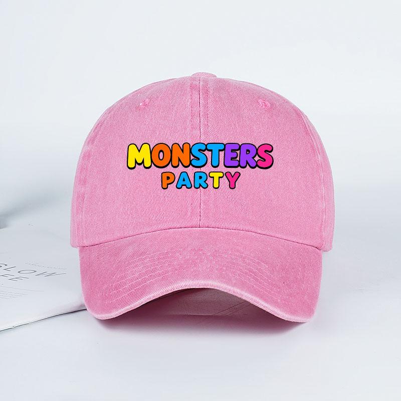 Monsters Party Colored Washed Baseball Cap Soft, Comfortable, Lightweight, Breathable Vibrant, Playful, Retro-Washed Style Unise
Monsters Party Colored Washed Baseball Cap Soft, Comfortable, Lightweight, Breathable Vibrant, Playful, Retro-Washed Style Unise