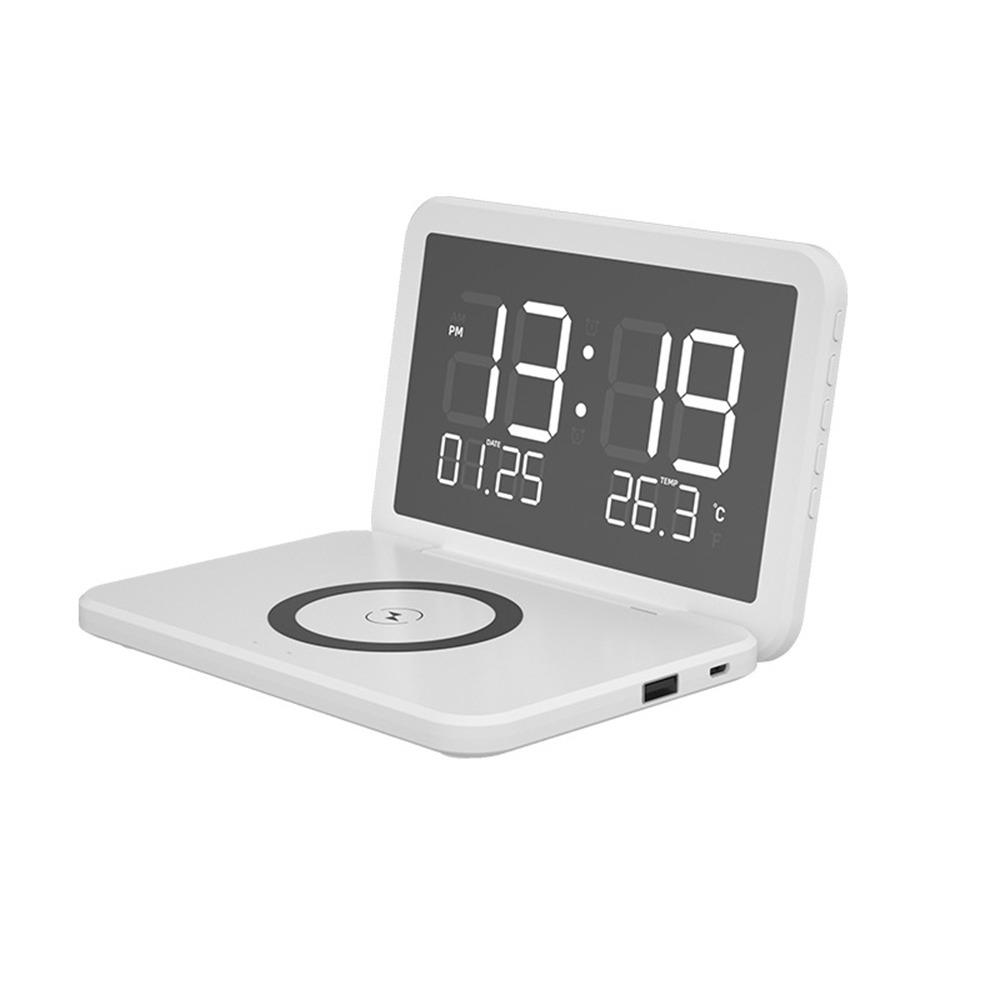 Intelligent Recognition Digital Alarm Clock Temperature Display LED Desk Clock For Home белый
Intelligent Recognition Digital Alarm Clock Temperature Display LED Desk Clock For Home белый
