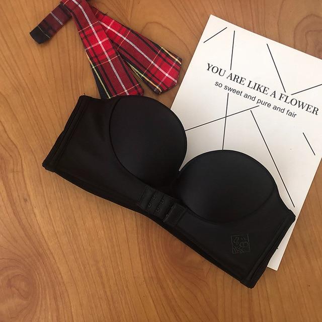 Бюстгальтер без бретелек, женский бюстгальтер пуш-ап, сексуальное женское белье, невидимый бюстгальтер с застежкой спереди, маленькие бюстгальтеры, нижнее белье для платья, чашка AB 34/75B чёрный
Бюстгальтер без бретелек, женский бюстгальтер пуш-ап, сексуальное женское белье, невидимый бюстгальтер с застежкой спереди, маленькие бюстгальтеры, нижнее белье для платья, чашка AB 34/75B чёрный