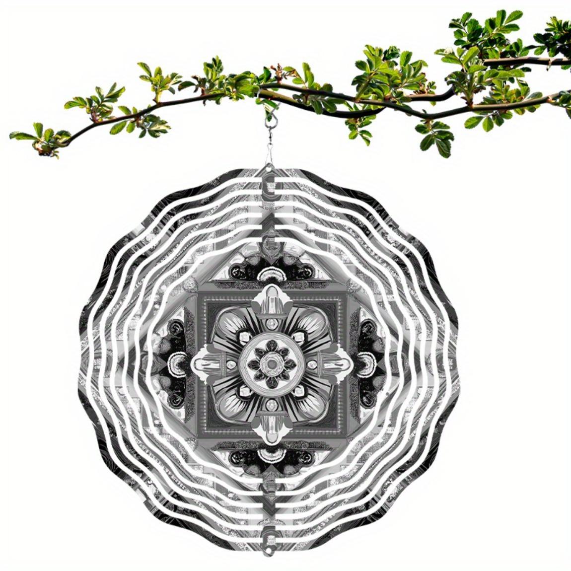 360 Degree Swivel Hook 10 Inch Bohemian Wind Spinner for Garden Outdoor Decor Black White Metal Wind Chime Creative Gift for All Seasons 01A
360 Degree Swivel Hook 10 Inch Bohemian Wind Spinner for Garden Outdoor Decor Black White Metal Wind Chime Creative Gift for All Seasons 01A
