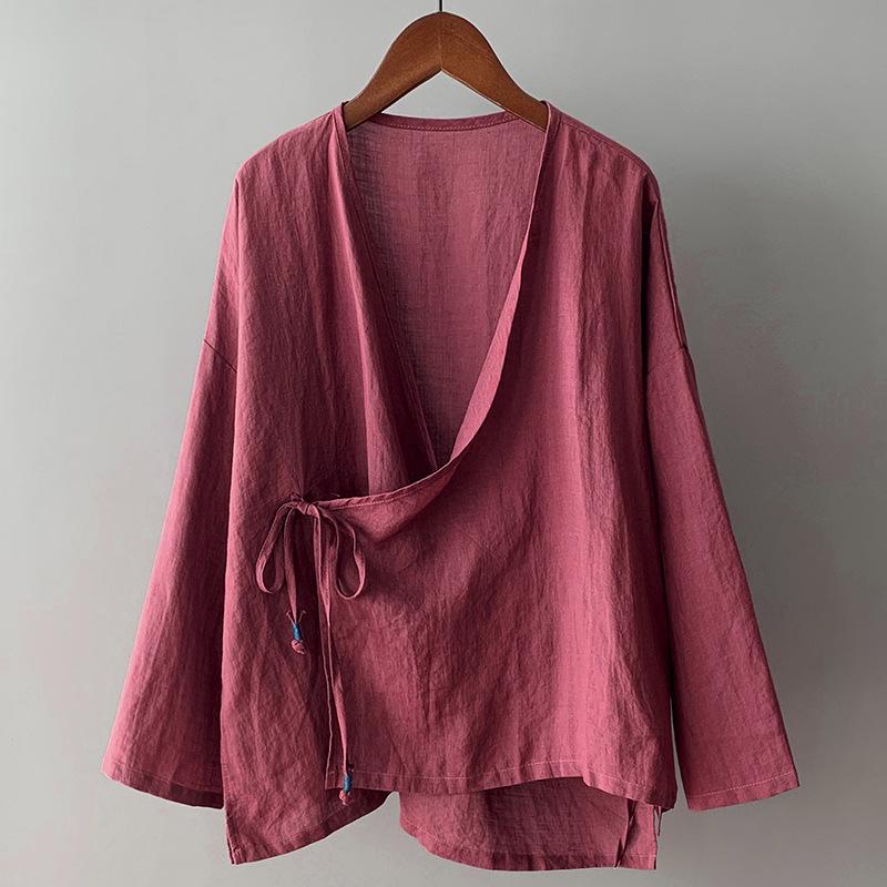 Plus Size Women s Cotton-Linen Cardigan: Diagonal Lapel, Tie-Up, Loose Artistic Retro Top for Tea Ceremony 4XL
Plus Size Women s Cotton-Linen Cardigan: Diagonal Lapel, Tie-Up, Loose Artistic Retro Top for Tea Ceremony 4XL