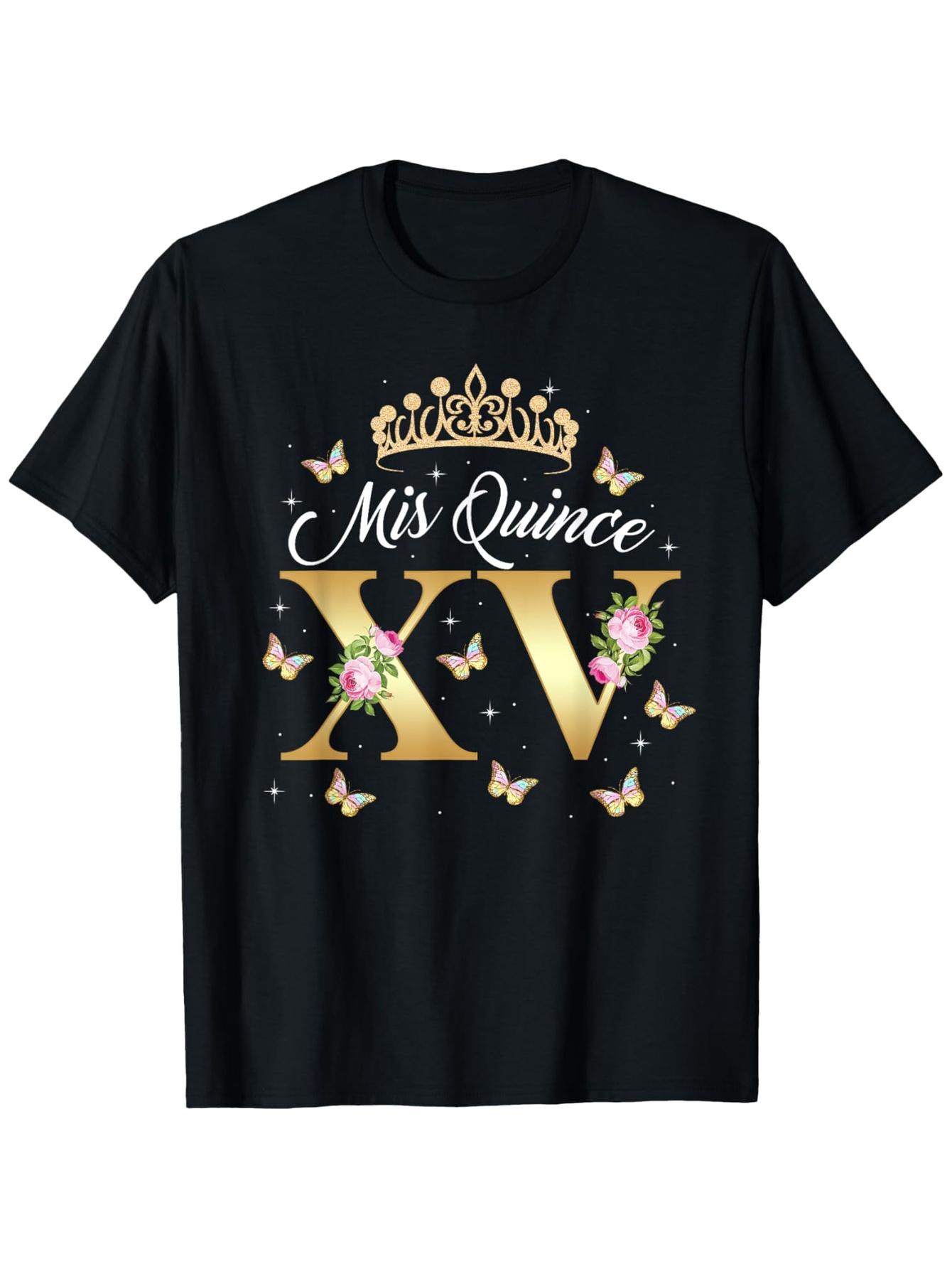 15 Year Old Birthday Outfit Mis Quince Mexican Quinceanera T-Shirt 100% Cotton Round Neck Short Sleeve T-shirt 5XL різнокольоровий
15 Year Old Birthday Outfit Mis Quince Mexican Quinceanera T-Shirt 100% Cotton Round Neck Short Sleeve T-shirt 5XL різнокольоровий