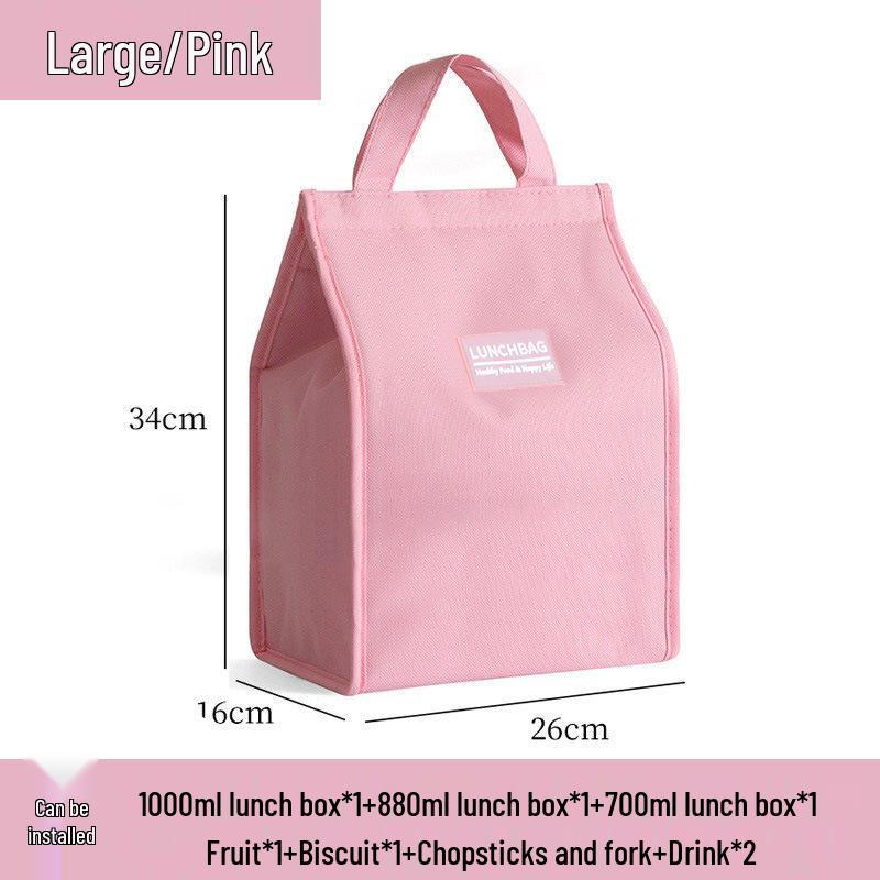 Insulated Bento Lunch Bag - Waterproof, Ice Pack-Compatible, Commuting Handbag Small рожевий
Insulated Bento Lunch Bag - Waterproof, Ice Pack-Compatible, Commuting Handbag Small рожевий