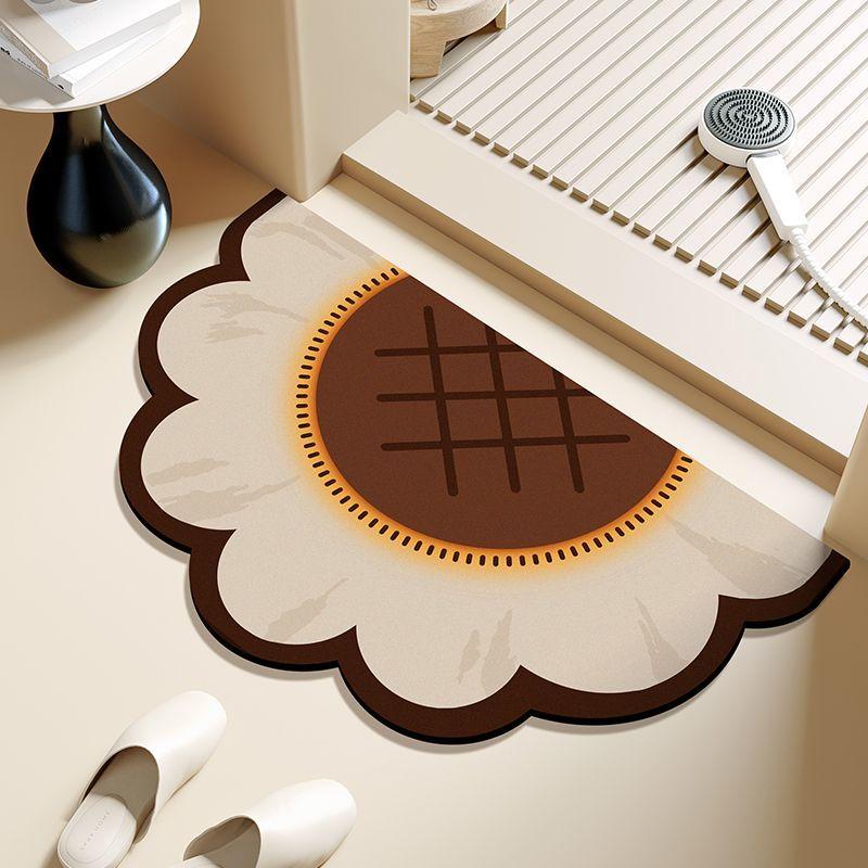 Semi-round bathroom floor mat bathroom diatom household absorbent toilet door quick-drying carpet toilet non-slip foot mat 40X60cm 15.7X23.6in
Semi-round bathroom floor mat bathroom diatom household absorbent toilet door quick-drying carpet toilet non-slip foot mat 40X60cm 15.7X23.6in