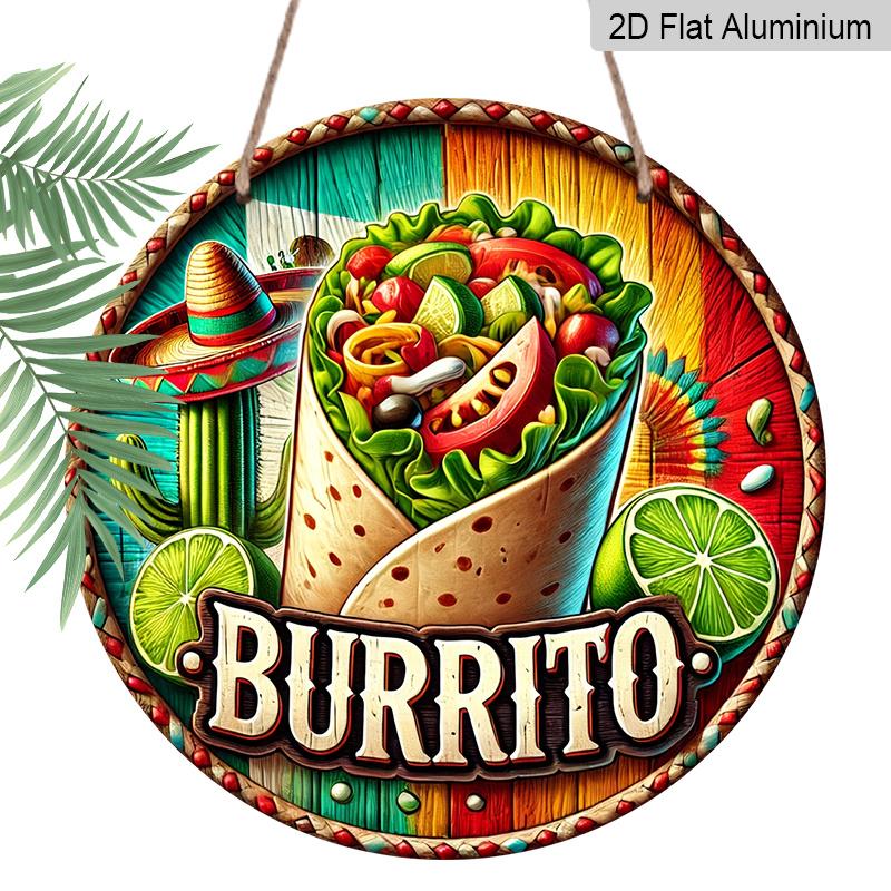2D Flat, 1pc Mexican Burrito Metal Wall Art Sign - Vibrant 2D Flat Print Round Iron Decor with Pre-Drilled Holes, Traditional Sombrero & Cactus 7.87*7.87inchs
2D Flat, 1pc Mexican Burrito Metal Wall Art Sign - Vibrant 2D Flat Print Round Iron Decor with Pre-Drilled Holes, Traditional Sombrero & Cactus 7.87*7.87inchs